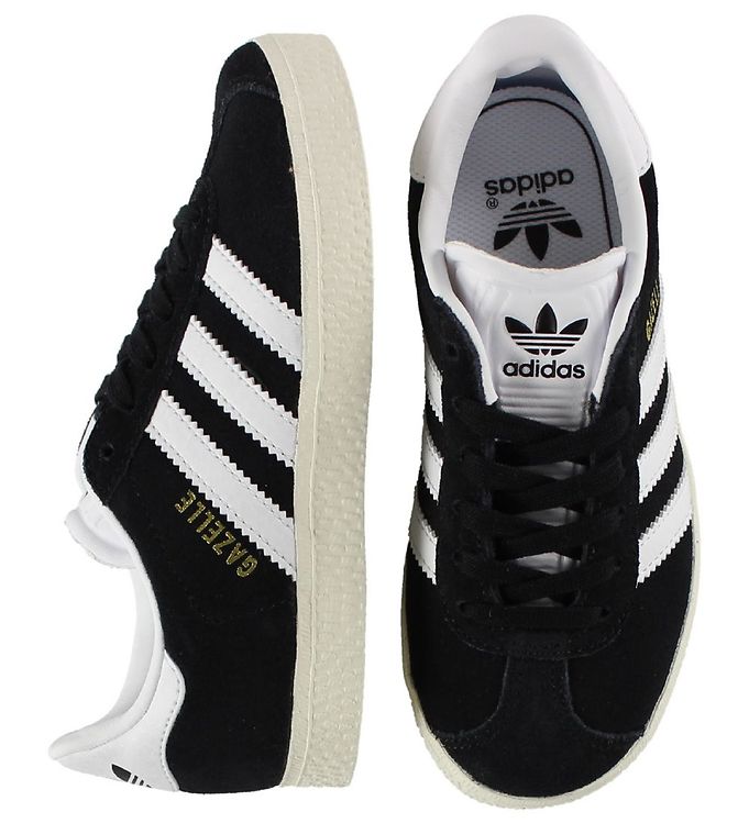 Utænkelig Mew Mew Skælde ud adidas Originals Sko - Gazelle - Sort/Hvid m. Snøre