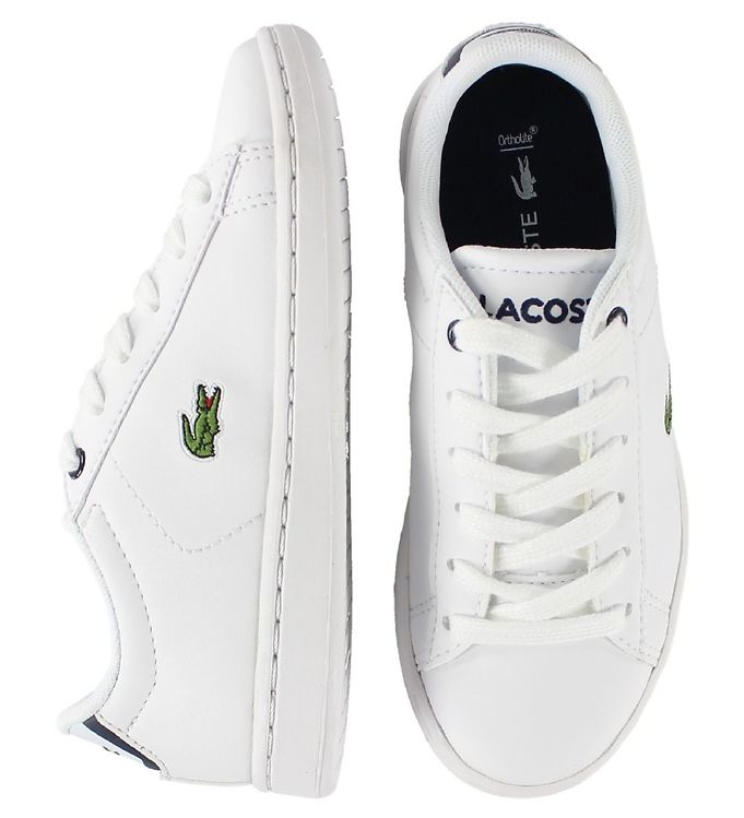 Lacoste Sko Carnaby Hvid Navy m. Sn re Fragtfri i DK