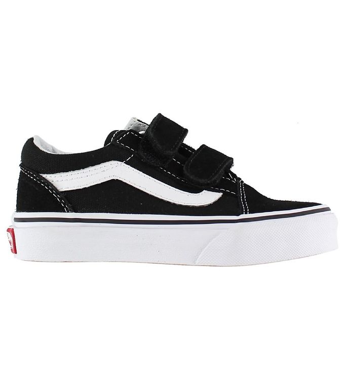 Vans Sko - Old Skool Sort/Hvid Velcro » Fri fragt DK