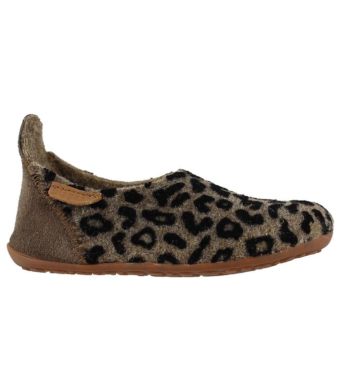 Hjemmesko - Uld - Leopard » Gratis levering DK