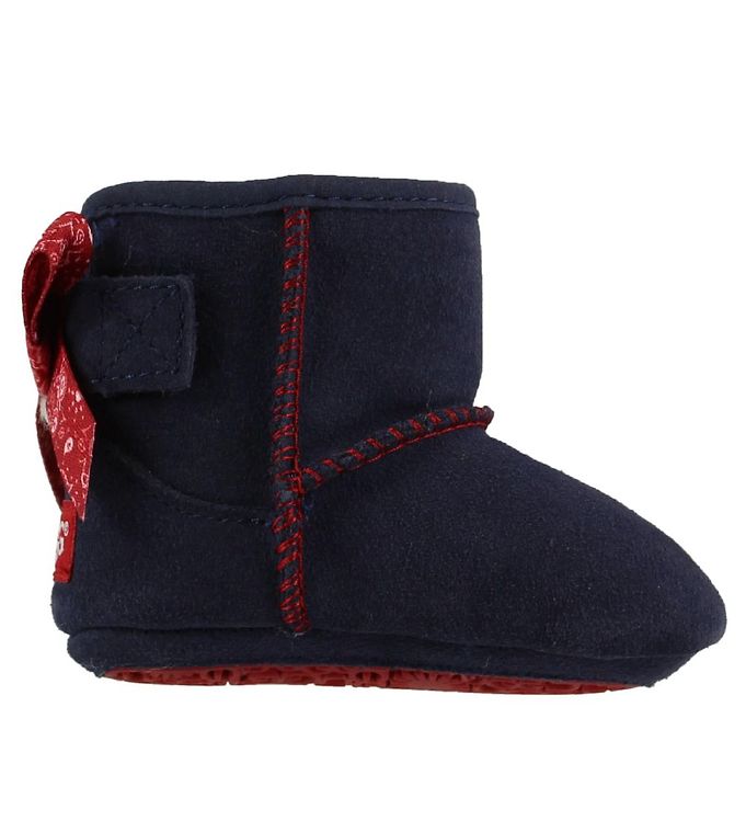 Billede af UGG Hjemmesko - Uld - Jesse - Navy m. Rød