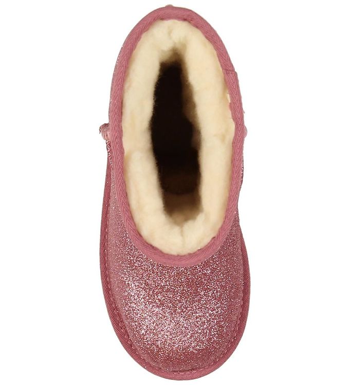 kapre ikke noget legetøj UGG Bamsestøvler - Short II Glitter - Pink » Fri fragt i Danmark