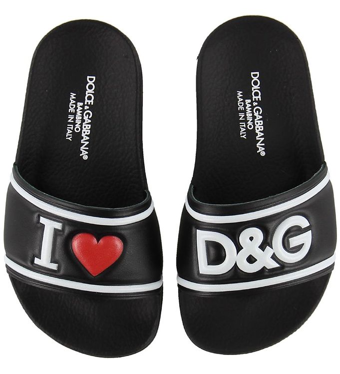 Dolce & Gabbana Badesandaler Sort M. Print