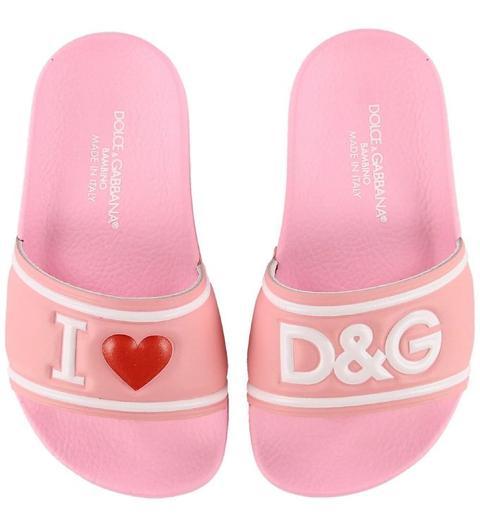 Dolce & Gabbana Badesandaler Lyserød M. Print