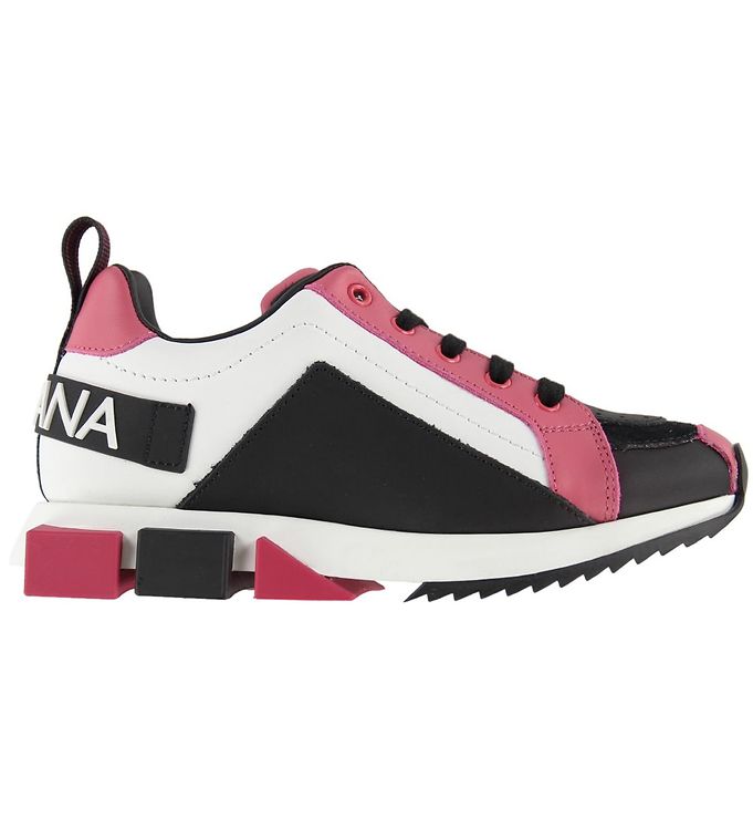 Dolce & Gabbana Sneakers Lilium Hvid M. Sort/mørk Pink