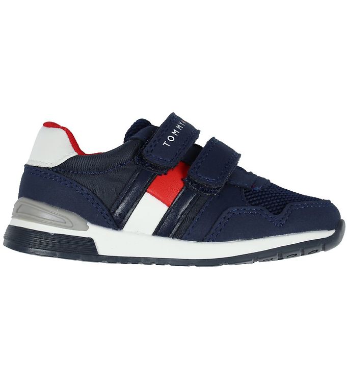 Officer Tilhører Anonym Tommy Hilfiger Sko - Low Cut Velcro - Navy » Fragtfri i DK