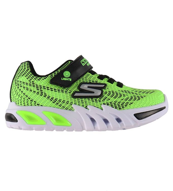 Antagonisme forstene Ellers Skechers Sko m. Lys - Flex-Glow Elite - Lime Black