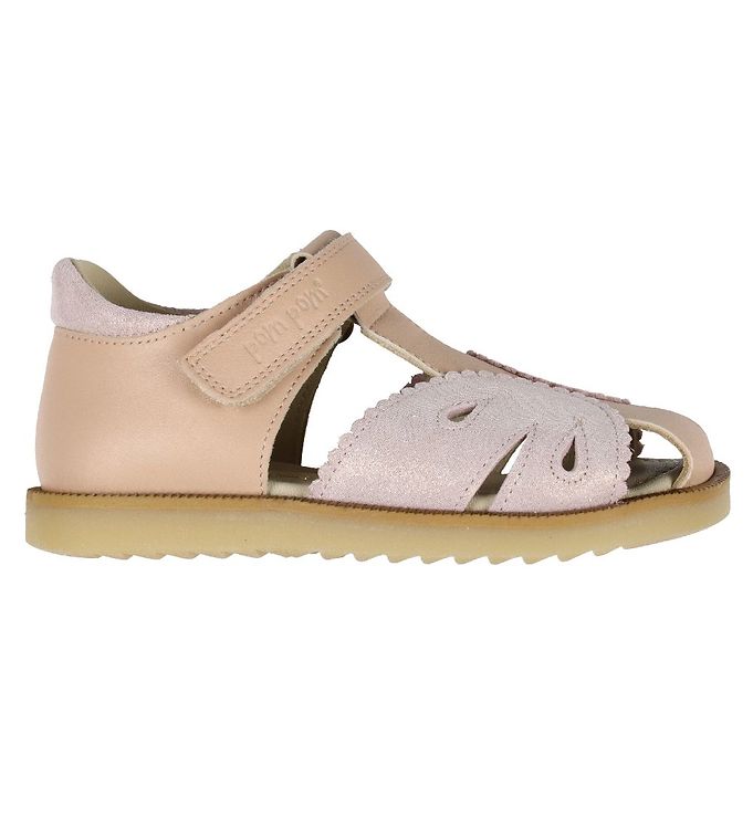 Pom Pom Sandaler – Rub Sole Scallops – Rosa