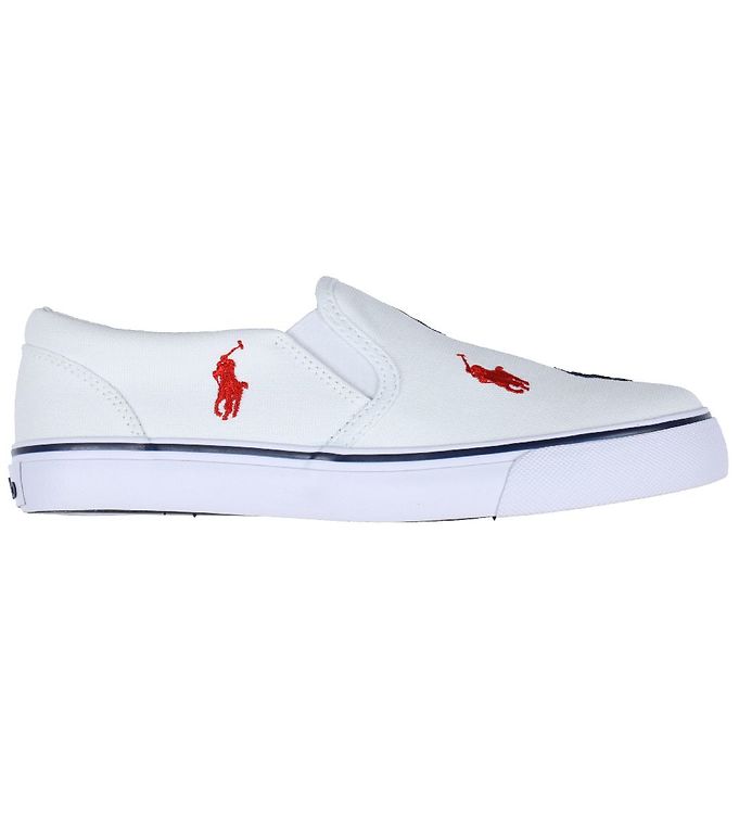 Polo Ralph Lauren Sko  Keaton Slip On  White/Navy/Red