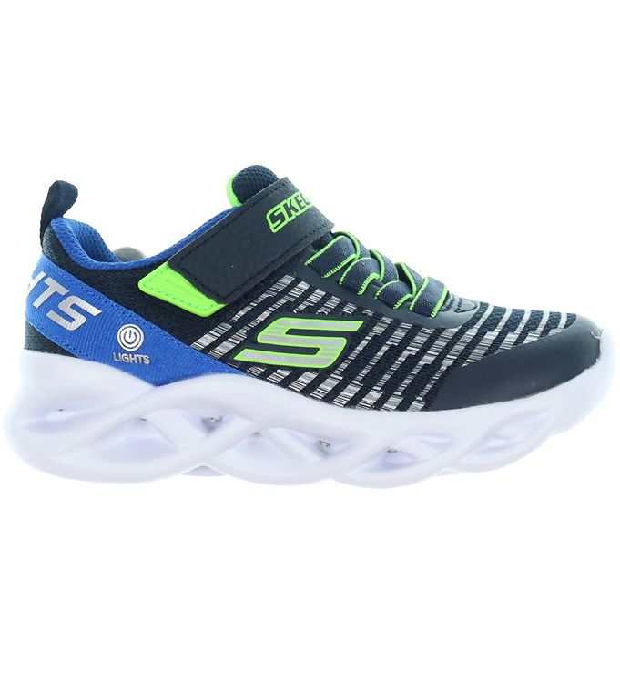 bede blast Sind Skechers Sko m. Lys - Twisty Brights - Navy/Blue » Fragtfri i DK