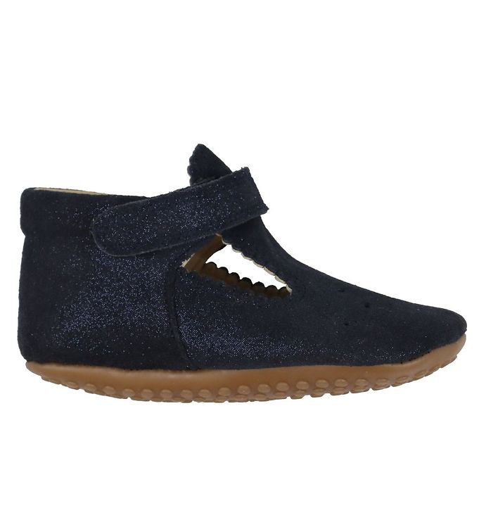 Pom Pom Ballerina Hjemmesko – Blue Glitter