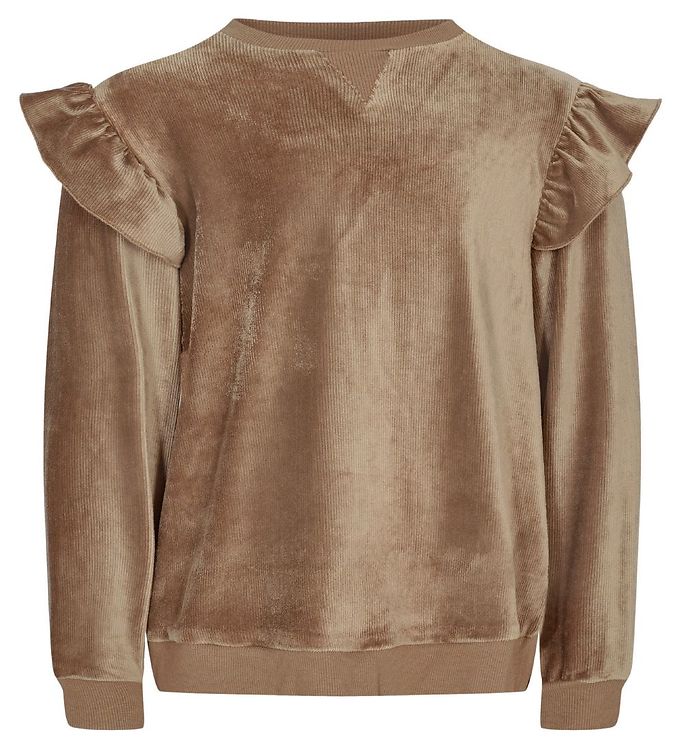 7: Petit by Sofie Schnoor Sweatshirt - Velour - Rib - Taupe