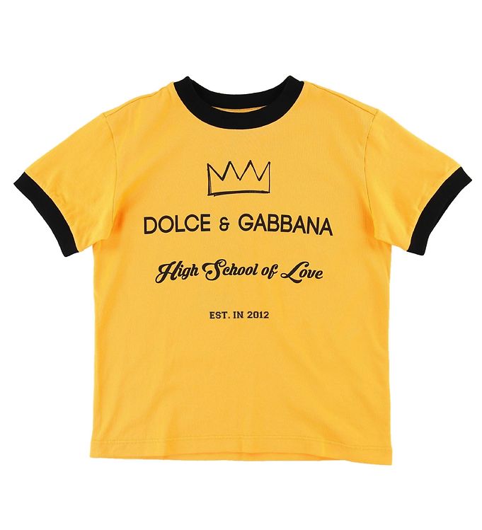 Dolce & Gabbana T-shirt - Mørk Gul m. Print
