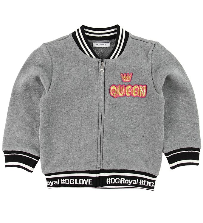 Dolce & Gabbana Cardigan - Sweat - Gråmeleret m. Queen