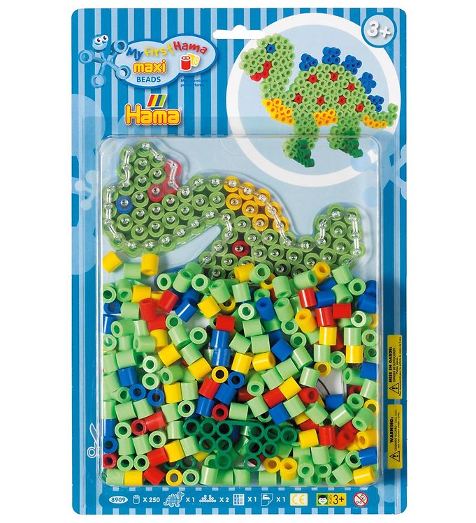 Hama Maxi Perlesæt - 250 stk. Dinosaur unisex