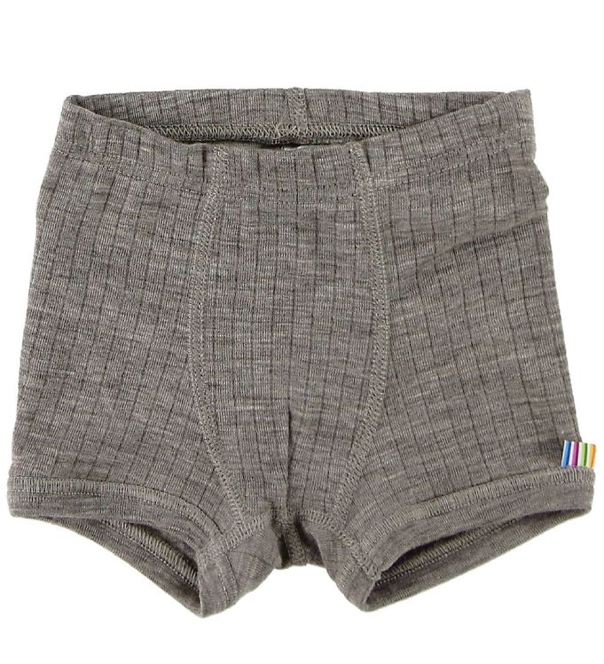 14: Boxershorts i brun uld rib