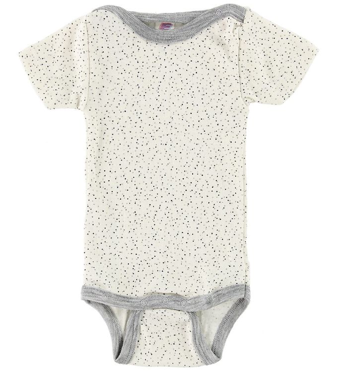 Engel Body k/æ - Uld - Creme m. Prikker - 74/80 - Engel Body K/Æ