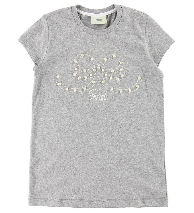 Fendi Kids Shirt Gråmeleret Perler