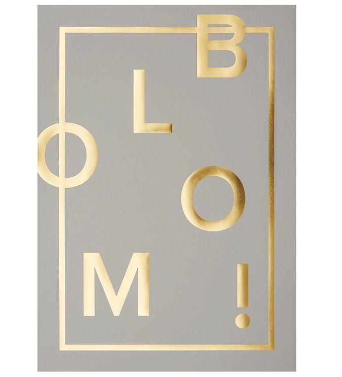 I Love My Type Plakat - A3 - Bloom! - Grå