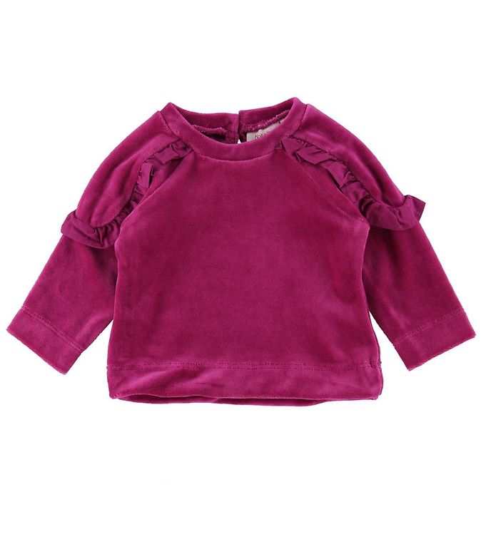 Noa Noa miniature Bluse - Velour - Fuchsia