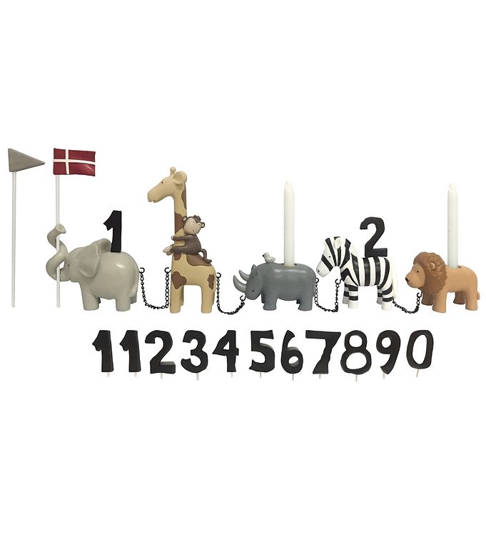 Kids by Friis Fødselsdagstog - 45 cm - Safaridyr