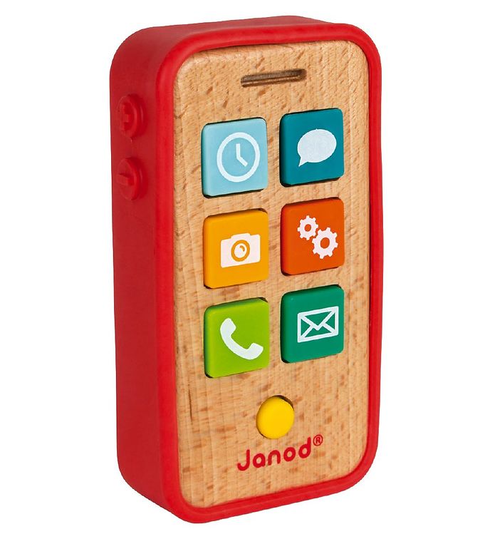 Image of Janod Legetøjstelefon - Natur/Rød - OneSize - Janod Telefon (118936-648779)