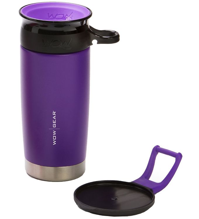 Image of Wow Cup Termokop - Stål - 400 ml - Lilla/Sort - OneSize - Wow Cup Termoflaske (119124-649253)