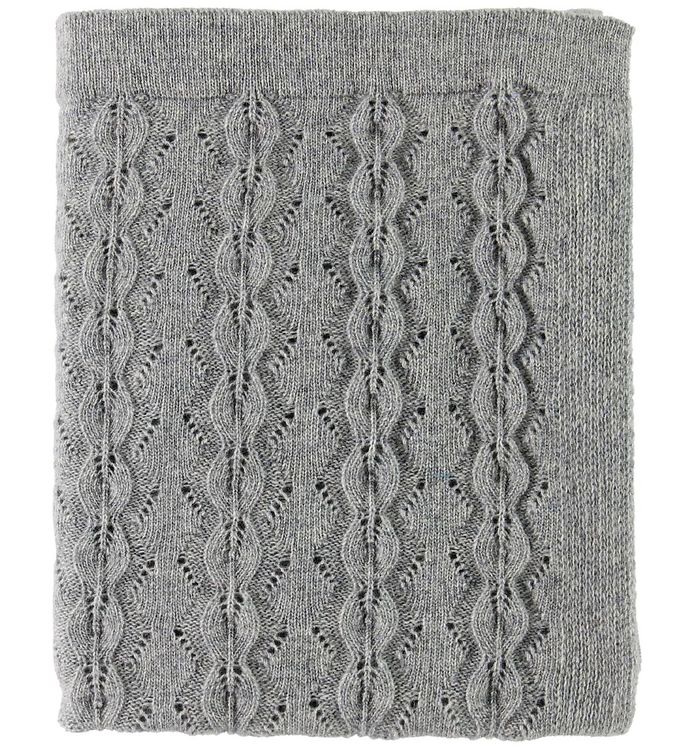 Nørgaard Madsens Tæppe - Strik - 75x100 cm - Grå - Uld