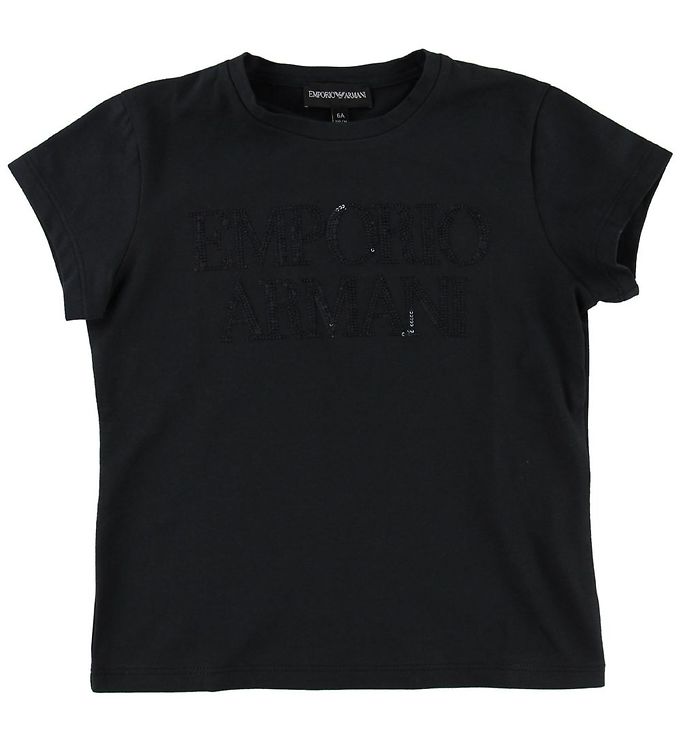 Emporio Armani T Shirt Navy M. Pailletter