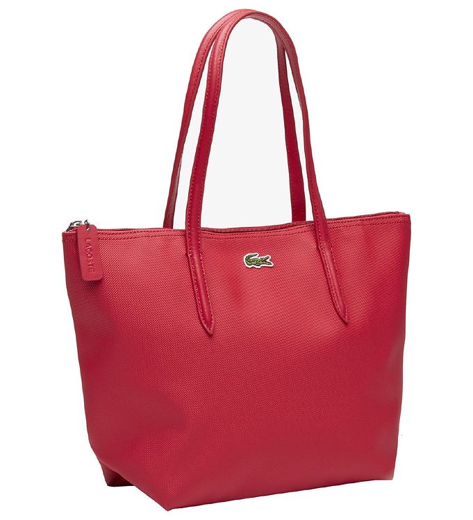 5: Lacoste Shopper - Small Shopping Bag - Kirsebærrød