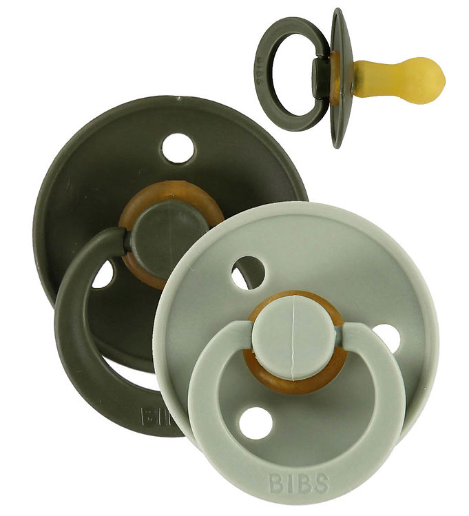 Billede af Bibs Colour Sutter - Str. 2 - 2-pak - Rund - Sage/Hunter Green