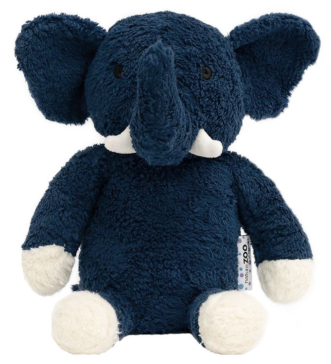 Image of NatureZoo Bamse - 30 cm - Teddyfleece - Elefant - Mørkeblå - OneSize - NatureZoo Bamse (121109-659299)