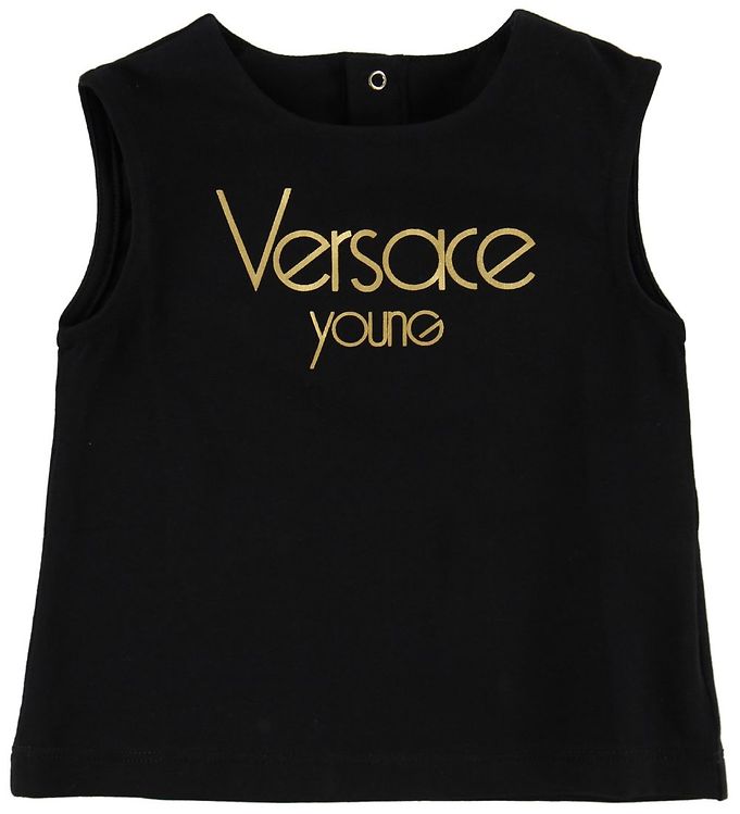 Young Versace Top Sort M. Guld