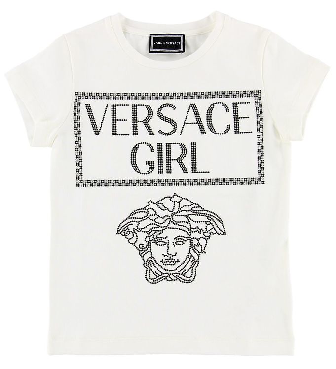 Young Versace T Shirt Hvid M. Versace Girl