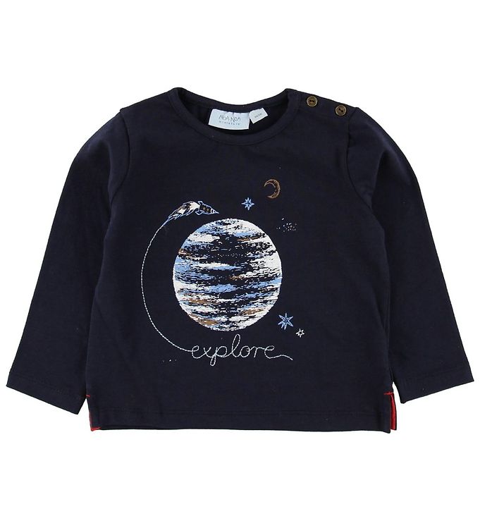 15: Noa Noa miniature Bluse - Navy m. Jorden