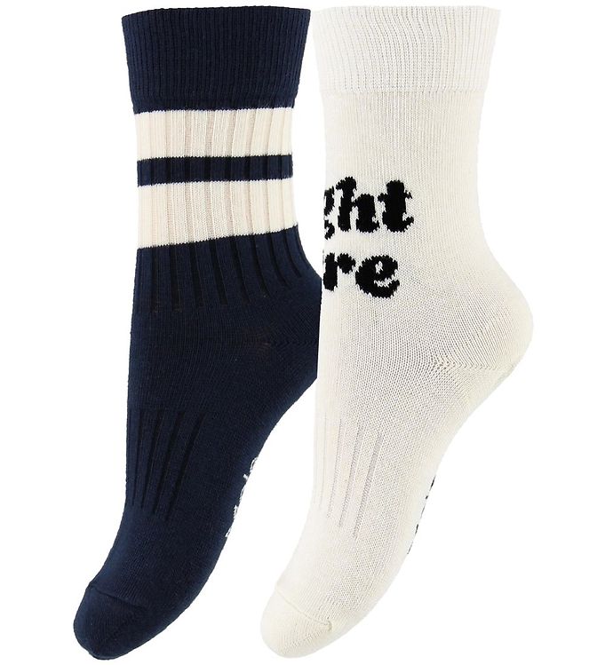 11: Molo Strømper - 2-pak - Norman - Hvid/Navy