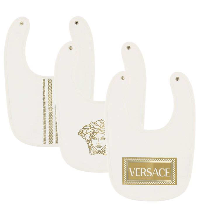 Young Versace Hagesmæk - 3-pak - Hvid m. Guld