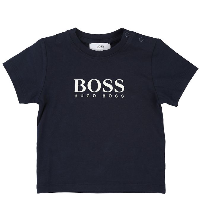 sagging officiel husdyr BOSS T-shirt - Navy m. Logo » Altid gratis hjemmelevering i DK