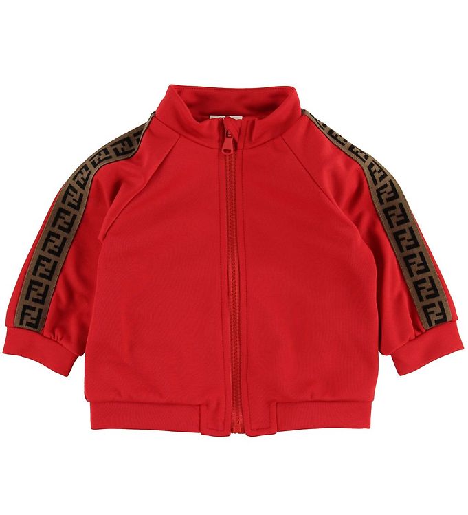 Image of Fendi Kids Cardigan - Track - Rød m. Stribe (126798-688111)