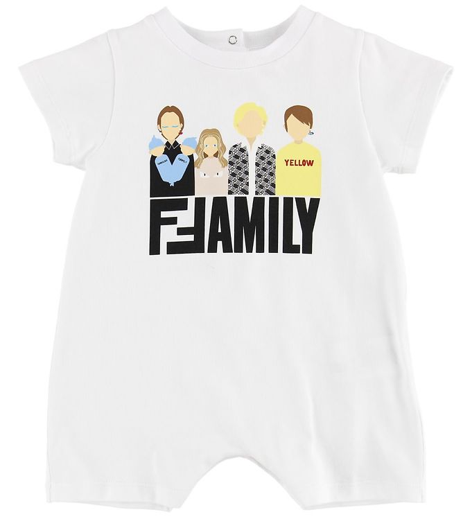 Fendi Kids Sommerdragt - Hvid m. Fendi Family