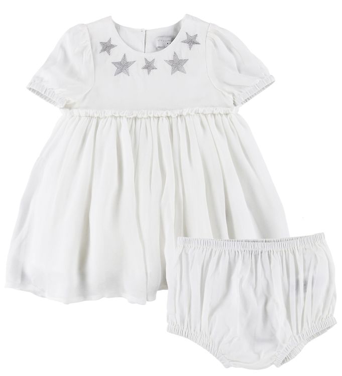 Stella McCartney Kids Kjole m. Bloomers - Hvid m. Stjerner