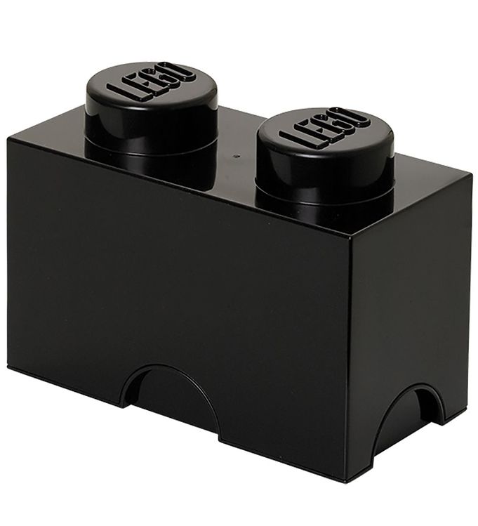 LEGO® Storage Opbevaringskasse - 2 Knopper - 25x13x18 - Sort