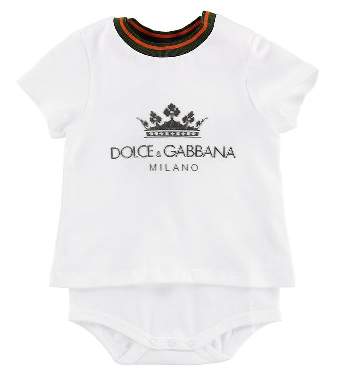 Dolce & Gabbana Body m. T-Shirt k/æ - Hvid Logo male