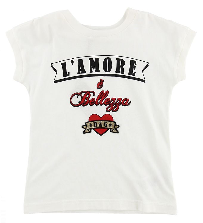 Dolce & Gabbana T-shirt - Hvid m. Tekst »