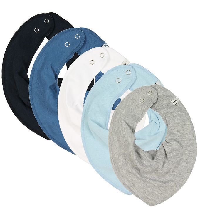 Pippi Bandana Hagesmæk 5-pak Light dusty blue