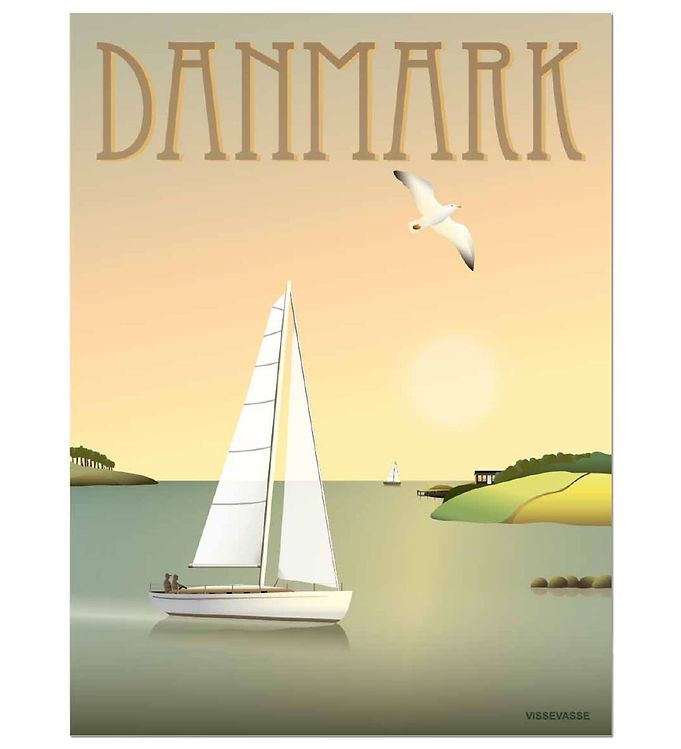 Vissevasse Plakat - 30x40 - Danmark - Sejlbåden