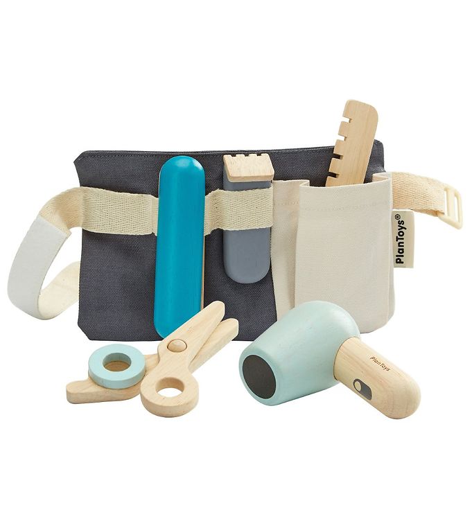 Image of PlanToys Frisørsæt - Blå - OneSize - PlanToys Legetøj (132215-717119)