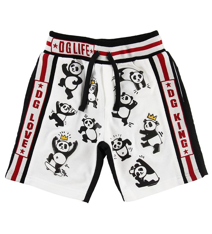 Dolce & Gabbana Shorts Sweat Sort/hvid M. Pandaer