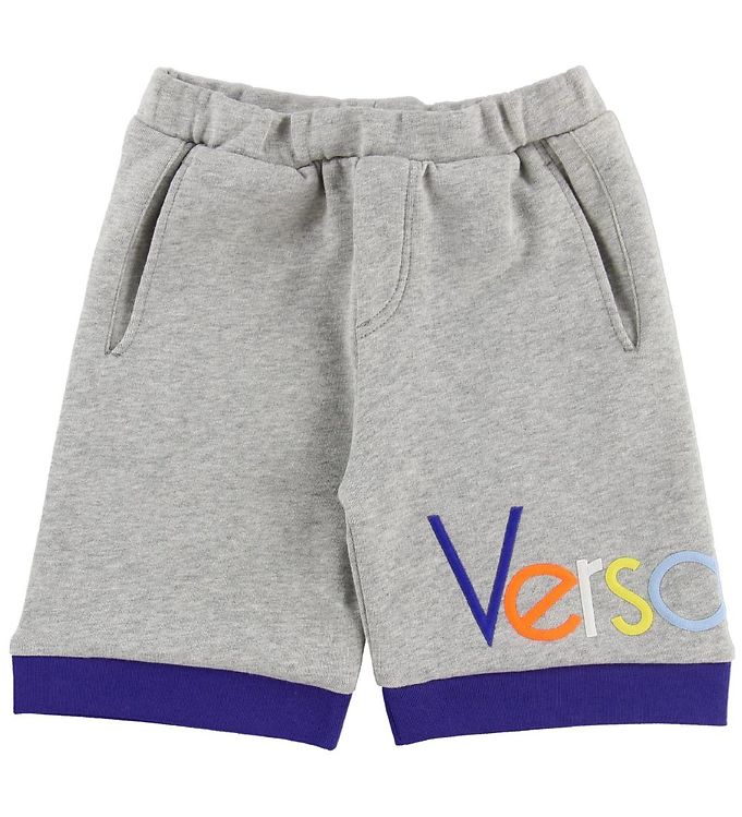 10: Young Versace Shorts - Sweat - Gråmeleret m. Tekst
