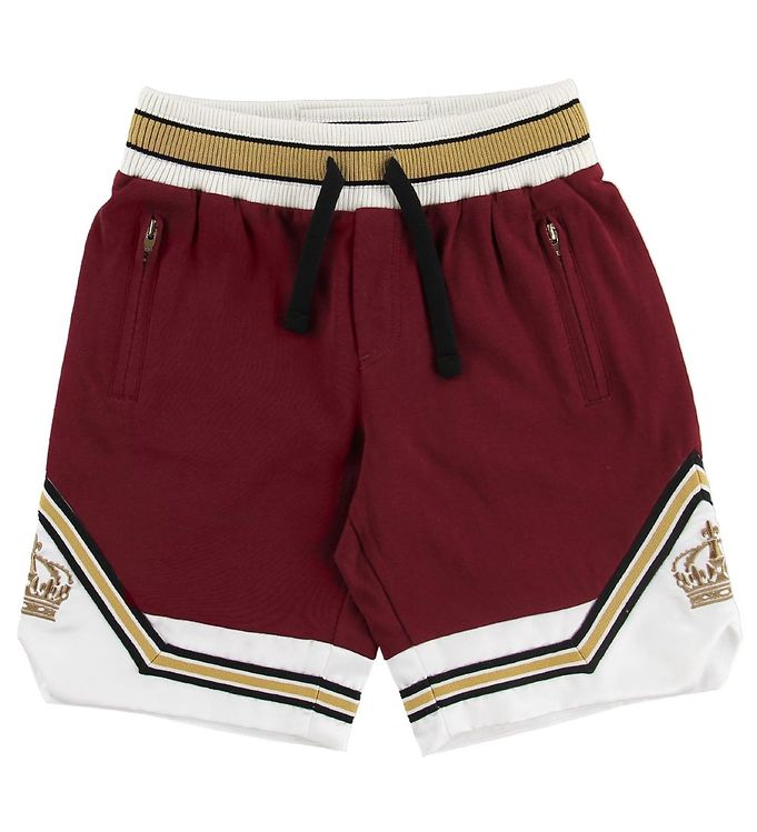 7: Dolce & Gabbana Shorts - Bordeaux m. Hvid/Guld
